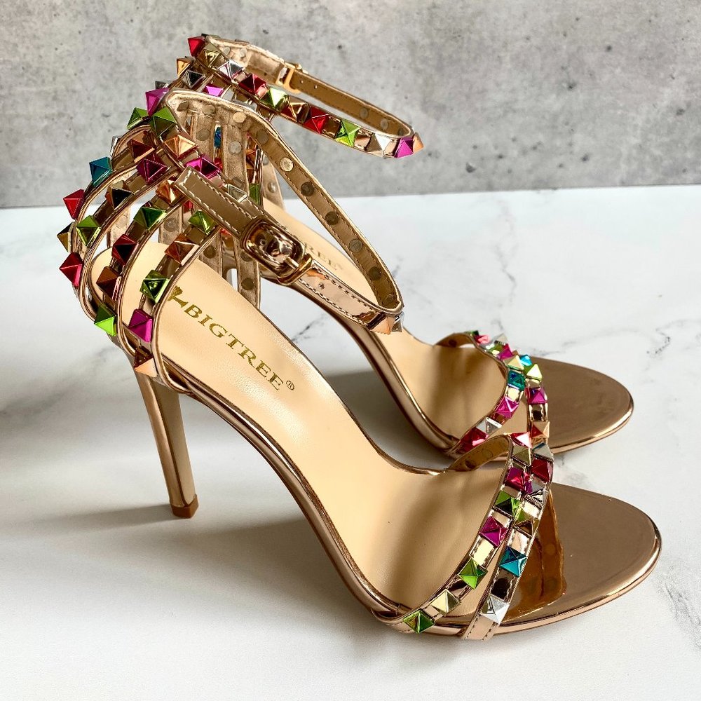 SK Kultivate Multicolored studded heels BRAND NEW!!!!